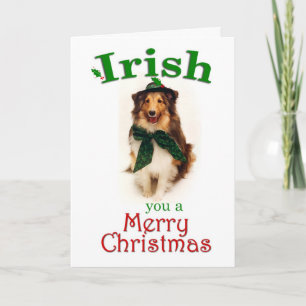 Irish Sheltie Card Feestdagen Kaart