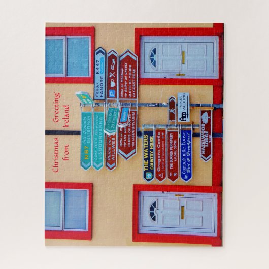 Irish Signpost Galway Ireland. Jigzaag Puzzle Legpuzzel (Verticaal)