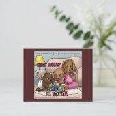 Irish Sitter - Babyzittende Dogs Funny Briefkaart (Staand voorkant)