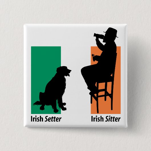 Irish Sitter Button (Voorkant)