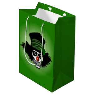 Irish Skeleton Clown Green Medium Cadeauzakje