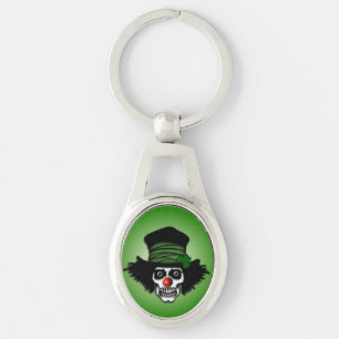 Irish Skeleton Clown Green Sleutelhanger