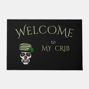 Irish Skeleton Clown Welcome to My Wieg Deurmat