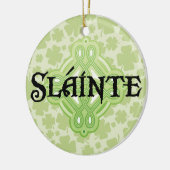 Irish Slainte kerstversier Keramisch Ornament (Links)
