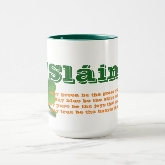 Irish Slainte met Gedicht St. Patrick's Day Mok (Midden)