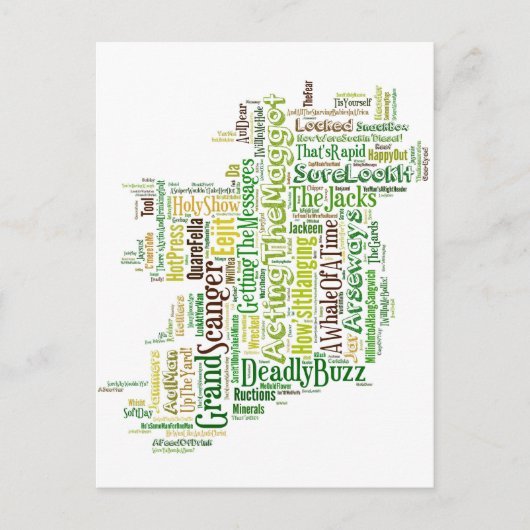 Irish Slang Map Briefkaart (Voorkant)