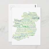 Irish Slang Word Art Map Briefkaart (Voorkant / Achterkant)