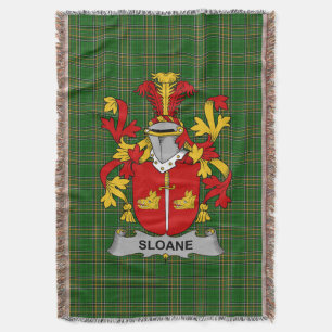Irish Sloane Coat of Arms Family Crest Ireland Deken