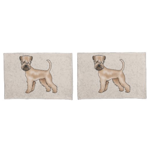 Irish Soft-Coated Wheaten Terrier Schattige Dog Be Kussensloop (Voorkant-Set)