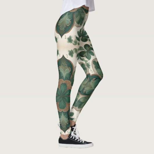 Irish Splendor: De Boho Shamrock Leggings (Rechts)