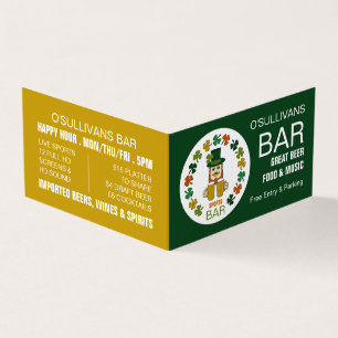 Irish Sports Bar, Pub/Brewery, Gedetailleerd Visitekaartjes