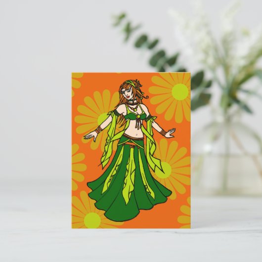 Irish Spring Belly Dancer Briefkaart (Staand voorkant)