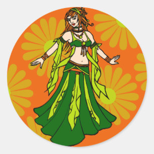Irish Spring Belly Dancer Ronde Sticker
