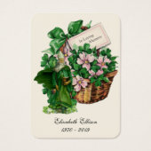 Irish St. Patrick Funeral Memorial Prayer Visitekaartje (Voorkant)