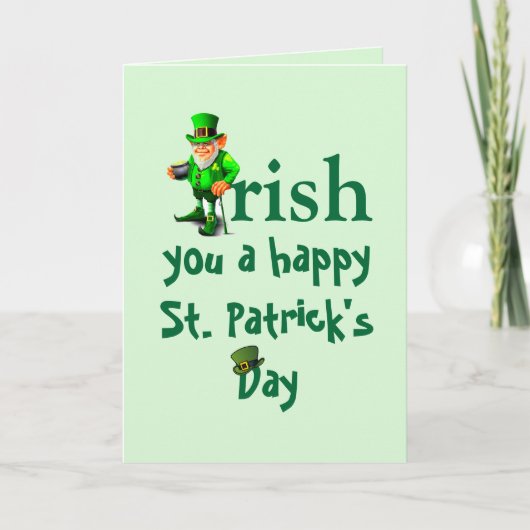 IRISH ST. PATRICK'S DAG KAART (Voorkant)