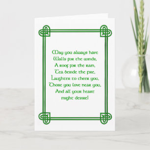 Irish St. Patrick's Day Card met Keltisch design Kaart