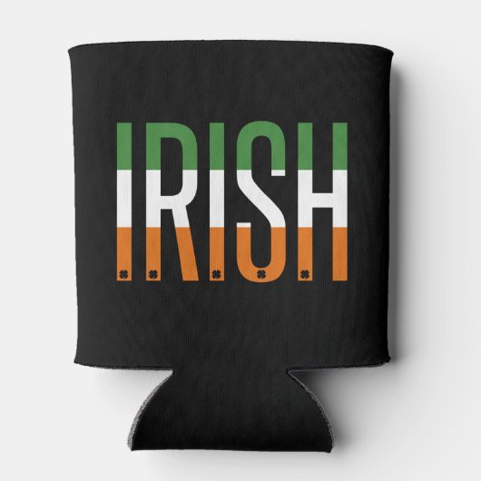 Irish St Patrick's Day Ireland Flag Shamrock Lucky Blikjeskoeler (Achterkant)