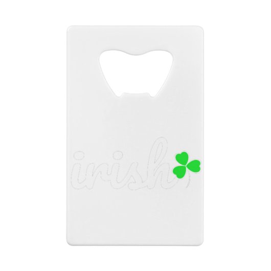 Irish St. Patrick's Day Kredietkaart Flessenopener (Achterkant)