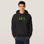 Irish St Patricks Day Love Gnome Shamrock Leopard  Hoodie (Voorkant volledig)