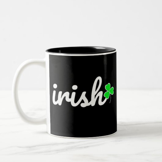 Irish St. Patrick's Day Lucky Shamrock Tweekleurige Koffiemok (Links)