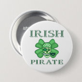 Irish St. Patrick's Day Pirates Button (Voorkant /achterkant)