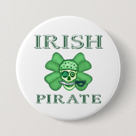 Irish St. Patrick's Day Pirates Button (Voorkant)