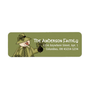 Irish St. Patrick's Day Snowman Adresetiketten d3 Etiket
