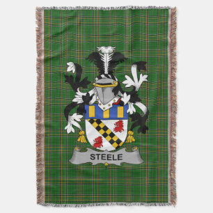 Irish Steele Coat of Arms Family Crest Ireland Deken