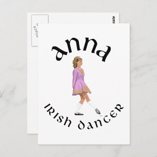 Irish Step Dance Custom Design ANNA Briefkaart (Voorkant / Achterkant)