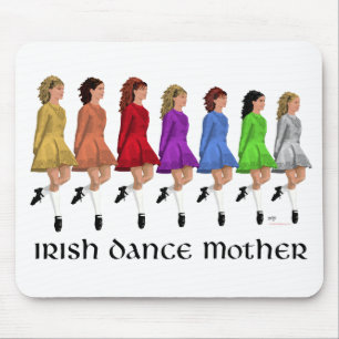 Irish Step Dance moeder - Regenbooglijn Muismat