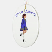 Irish Step Dancer - blauw Keramisch Ornament (Links)