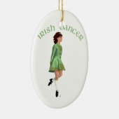 Irish Step Dancer - Green Keramisch Ornament (Rechts)