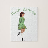 Irish Step Dancer - Green Legpuzzel (Verticaal)