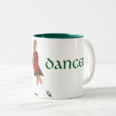 Irish Step Dancer - Soft Shoe - Red Tweekleurige Koffiemok (Voorkant rechts)