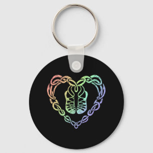 Irish Step Dancing Celtic Knot Heart Sleutelhanger