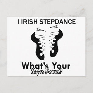 Irish Step-dansdansen design Briefkaart