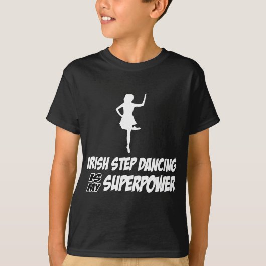 Irish Stepdanse Superpower Design T-shirt (Voorkant)