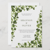 Irish Stylized Shamrock Leafy Foliage  Kaart (Voorkant)