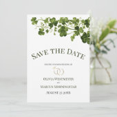 Irish Stylized Shamrock Leafy Foliage  Kaart (Staand voorkant)