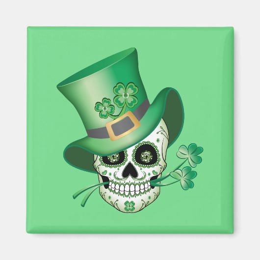 Irish Sugar Skull Magneet (Voorkant)