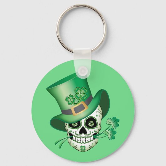 Irish Sugar Skull Sleutelhanger (Voorkant)