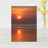 Irish Sunset - Blank Inside Wenskaart Kaart (Gele Bloem)