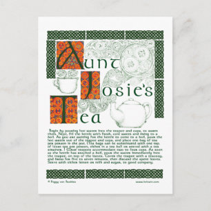 Irish Tea Recept op Keltische Knotwork Briefkaarte Briefkaart