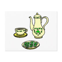 Irish Tea Set St. Patrick's Day Briefkaart