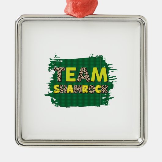 Irish Team Shamrock Metalen Ornament (Voorkant)