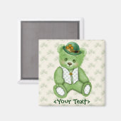 Irish Teddybear - Groen Magneet (Voorkant / Achterkant)