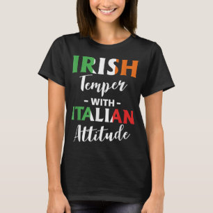 Irish Temper with Italititude Italiener T-shirt