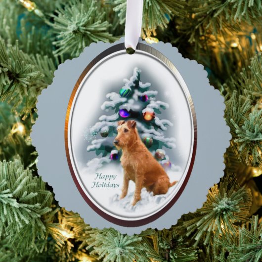 Irish Terrier Christmas Gifts Ornament Kaart (Insitu (Drie))