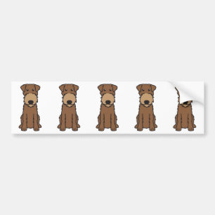 Irish Terrier Dog Cartoon Bumpersticker