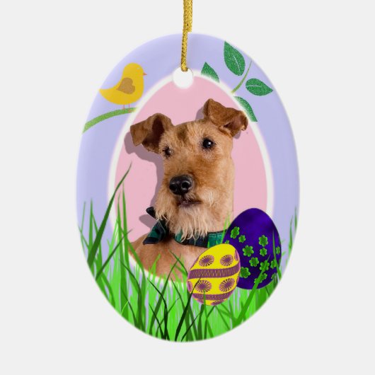 Irish Terrier Easter Ornament (Voorkant)
